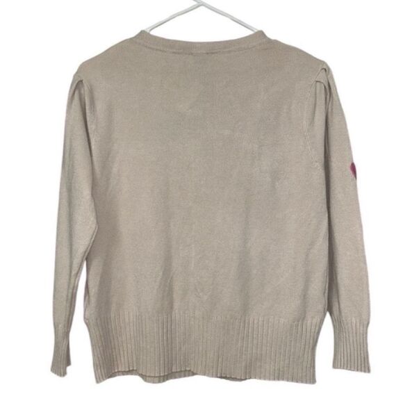 Aaeda Beige Button Front Cardigan (Size Medium) - Picture 4 of 6